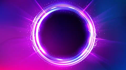 Black Hole Vortex with Lightning Flash Outside, Science Concept Background,.. イラスト素材