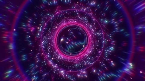 Black hole with waves flying through the cam Vídeos de archivo 126275223