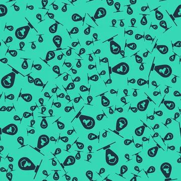 Black Honeycomb bee location map pin pointer icon isolated seamless pattern o Stock Illustration