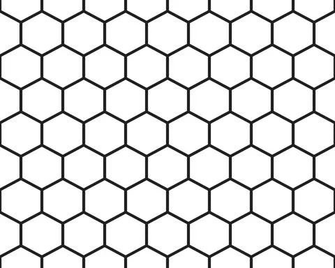 Black honeycomb seamless pattern Stock Illustration