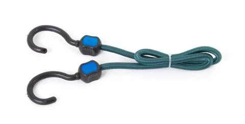 Black hook with elastic rope Stock Photos