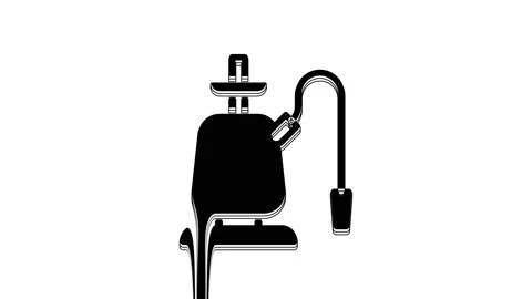 Black Hookah icon isolated on white background. 4K Video motion graphic Stock Footage 233969401