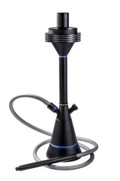 Black Hookah Isolated Background White Stock Photos