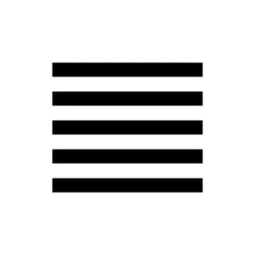 Black horizontal lines icon isolated on transparent background Stock Illustration