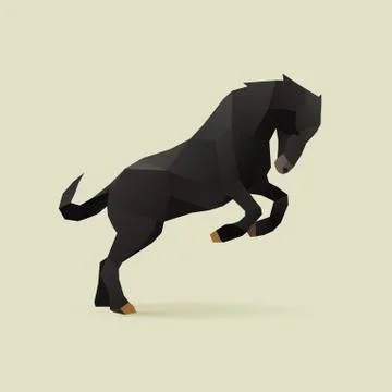 Black horse Stock Illustration