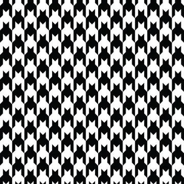 Black houndstooth pattern vector. Classical checkered textile design. Illustrazione stock