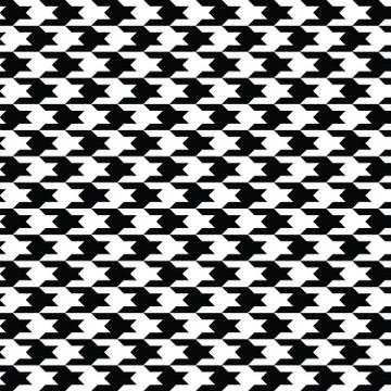 Black houndstooth pattern vector. Classical checkered textile design. Stock Illustration