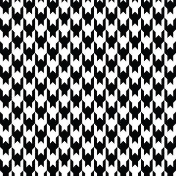 Black houndstooth pattern vector. Classical checkered textile design. Illustrazione stock