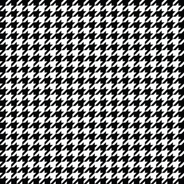 Black houndstooth pattern vector. Classical checkered textile design. Illustrazione stock