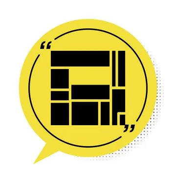 Black House Edificio Mirador icon isolated on white background. Mirador social Illustration