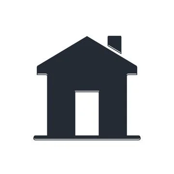 Black House icon isolated on white background. Real estate agency or cottag.. Stock Illustration