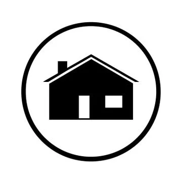 Black house silhouette vector Stock Illustration