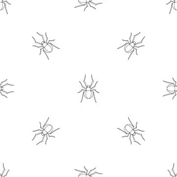 Black house spider pattern seamless Stock Illustration