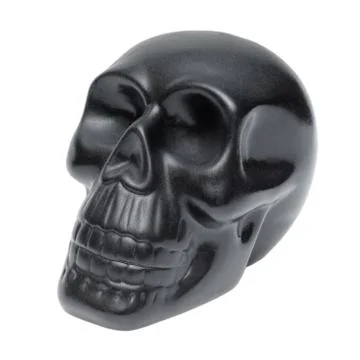Black human skull Stock Photos