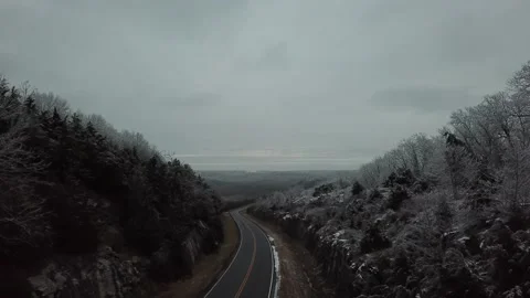 Black ice highway Stock Footage 208264122