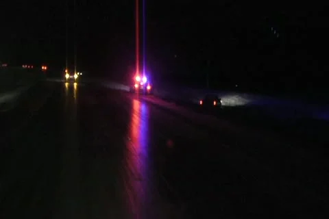 Black Ice Road Stock Footage 10679559