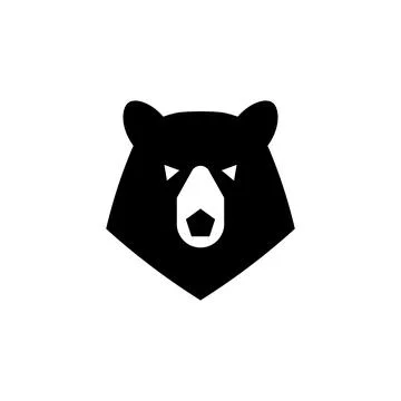 Black icon bear sign. Vector illustration eps 10 Stock Illustration