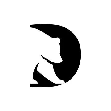 Black icon bear sign. Vector illustration eps 10 Stock Illustration