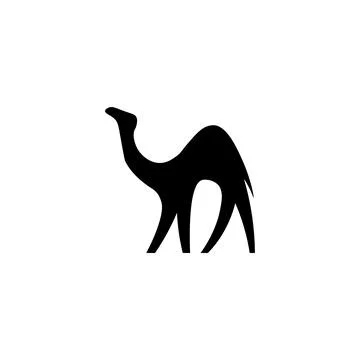 Black icon camel sign. Vector illustration eps 10 Stock Illustration