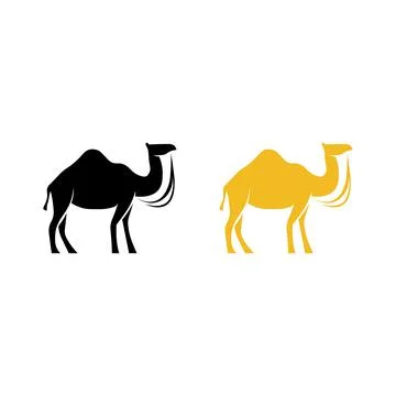 Black icon camel sign. Vector illustration eps 10 Stock Illustration