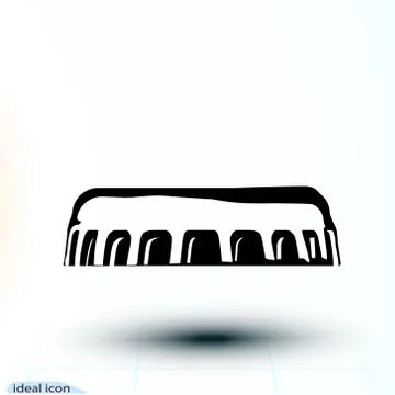 Black icon cap Beer bottle side view. Vector simple monochrome illustration Stock Illustration