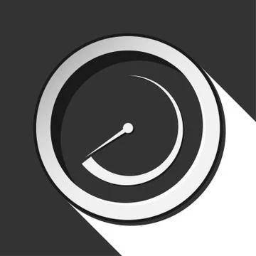 Black icon - dial with shadow Stock Illustration