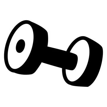 Black Icon Dumbbell For Workout. Vector Illustration Dumbbell for the Gym. Stock Illustration