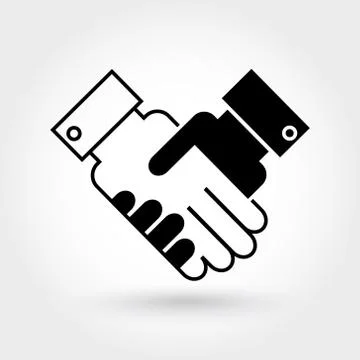 Black icon handshake Stock Illustration