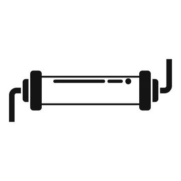 Black icon of horizontal scroll bar Stock Illustration