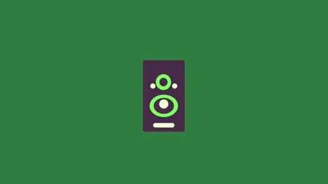 Black icon logo on it isolated on green screen background Stock Footage 336884608