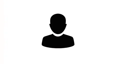 Black icon of a person on a white background Stock Footage 286371036
