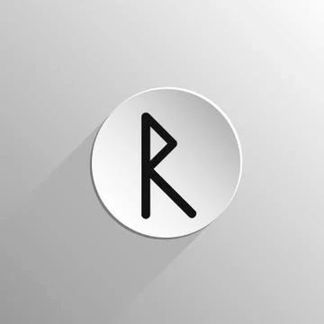 Black icon rune Raido Stock Illustration