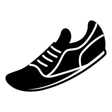 Black Icon Shoe Athlete. Vector Illustration Fitness Shoes Stock Illustration