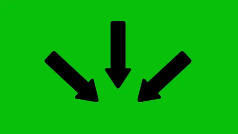Black icon three arrows pointing center animation Stock Footage 332663113