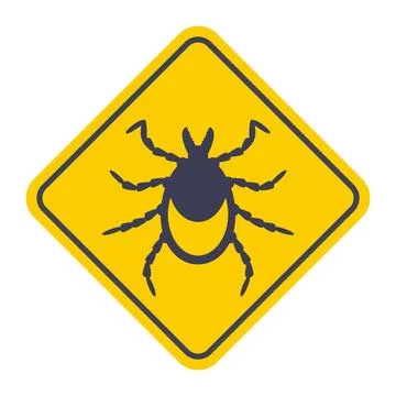 Black icon tick. insect bite. Stock Illustration