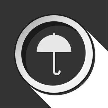 Black icon - umbrella with shadow Stock Illustration