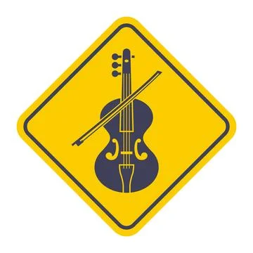 Black icon violin. Stock Illustration