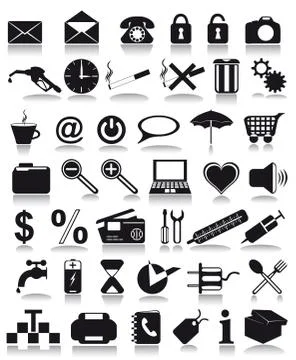 Black icons Stock Illustration