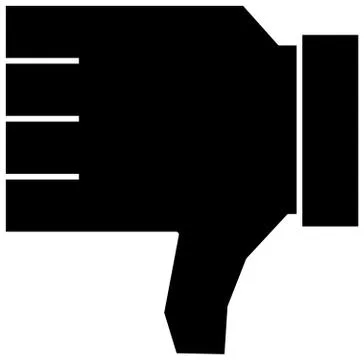 Black Illustration of a cute Squared hand sign Ilustración de archivo