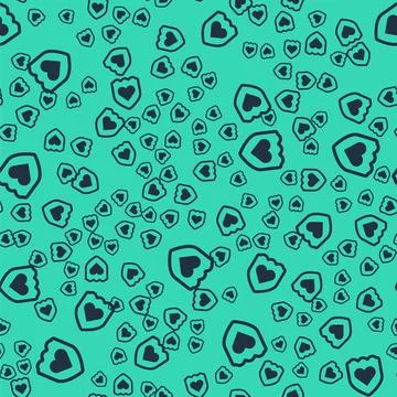 Black Immune system icon isolated seamless pattern on green background. Medical Illustrazione stock