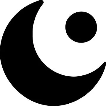 Black individual Lunar eclipse line icon, simple dark Moon flat design vector Ilustração Stock