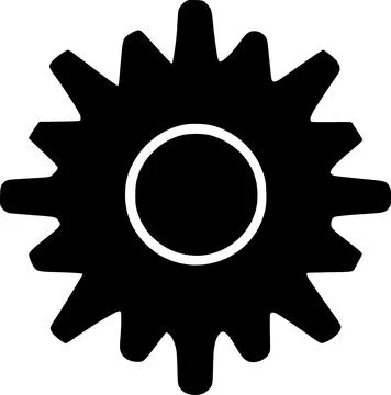 Black individual sun icon, simple brightness intensity put flat design vector Stock Illustration