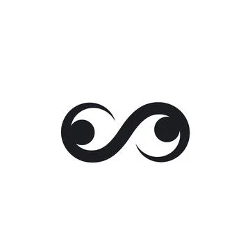Black infinity handshaking people concept design web Stock Illustration