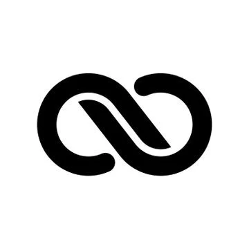Black Infinity Logo Template Illustration Design. Vector EPS 10. Stock Illustration