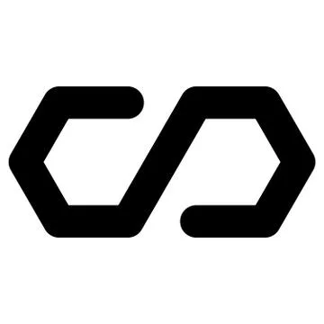 Black infinity symbol icon - hexagonal shape. Simple flat vector design element 스톡 일러스트