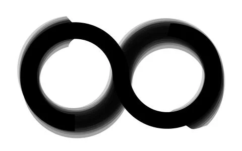 Black infinity symbol with overlap. Vector illustration Stock Illustration