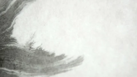Black Ink Bleed On Paper In Slow Motion MACRO Stock Footage 47100273