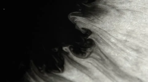 Black Ink Bleed On White Paper Background Texture In Slow Motion MACRO Stock Footage