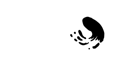 Black Ink Blob Dripping and Splashing, Looping Transparent Animation Vídeos de archivo 345117450