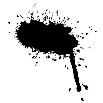 Black ink blot Stock Illustration